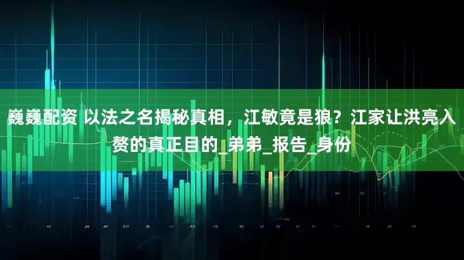 巍巍配资 以法之名揭秘真相，江敏竟是狼？江家让洪亮入赘的真正目的_弟弟_报告_身份